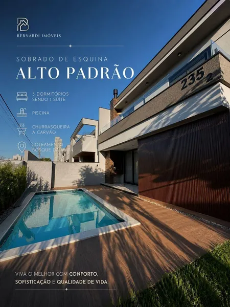 SOBRADO DE ALTO PADRÃO NO BOSQUE DA MATA