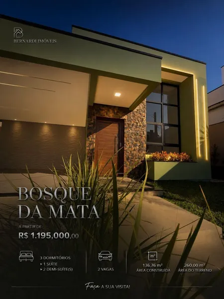 CASA 3 DORMITORIOS NO BOSQUE DA MATA