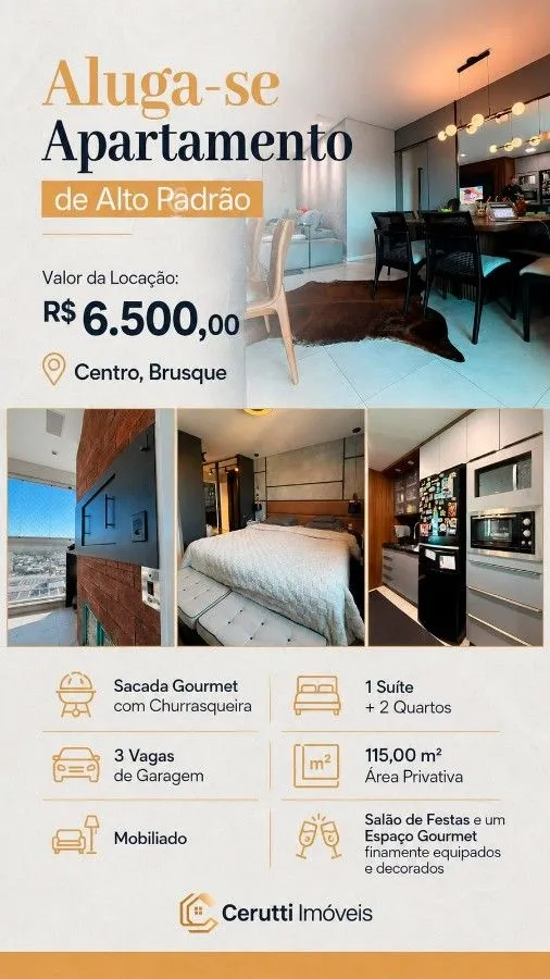 Aluguel Brusque: Apartamentos de Luxo Prontos para Morar - Imagem Principal