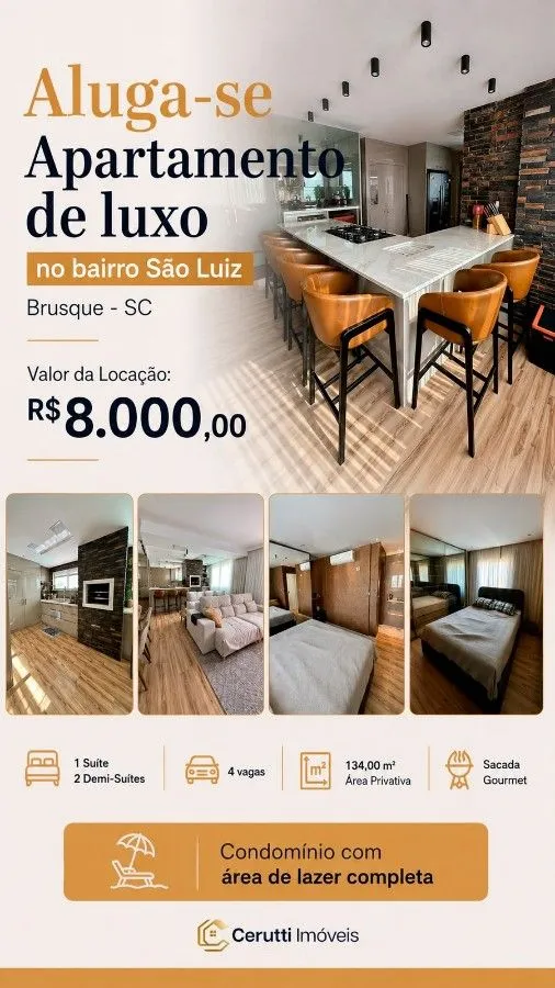 Aluguel Brusque: Apartamentos de Luxo Prontos para Morar - Galeria de imagens, foto 1