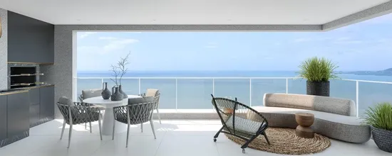 4 SUITES, 3 VAGAS, NA QUADRA DO MAR, EM MEIA PRAIA