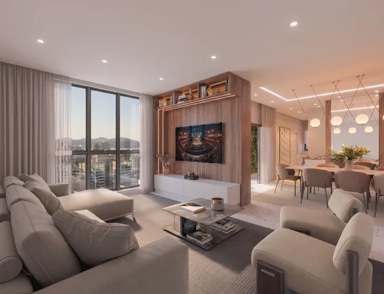 APARTAMENTO DE ESQUINA COM SACADAS.