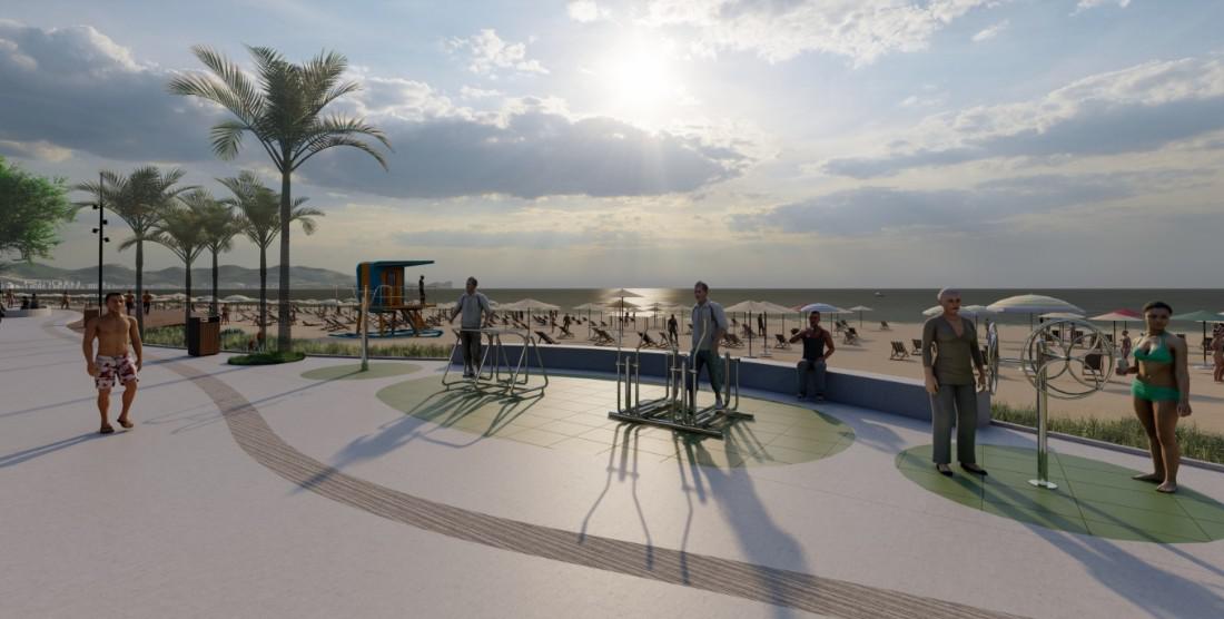 Engordamento da faixa de areia da orla da Meia Praia - Galeria de imagens, foto 1