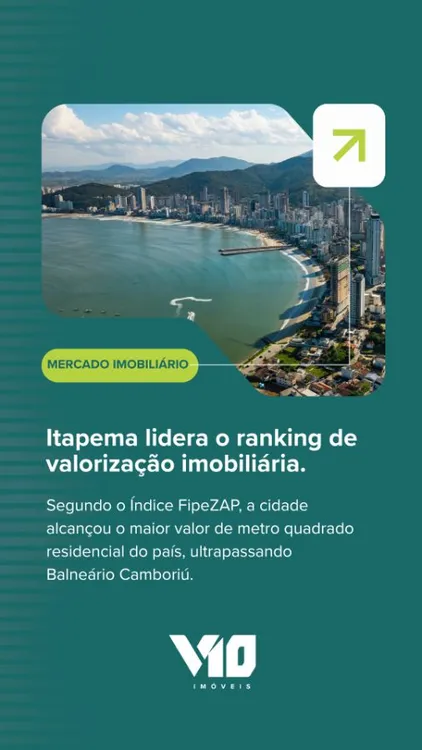 Itapema lidera ranking nacional e tem o metro quadrado mais valorizado do Brasil